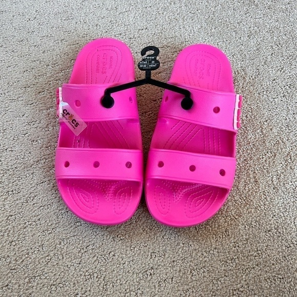 CROCS Pink Classic Adult Slide Sandals Sz. 7M/9W - Picture 2 of 7